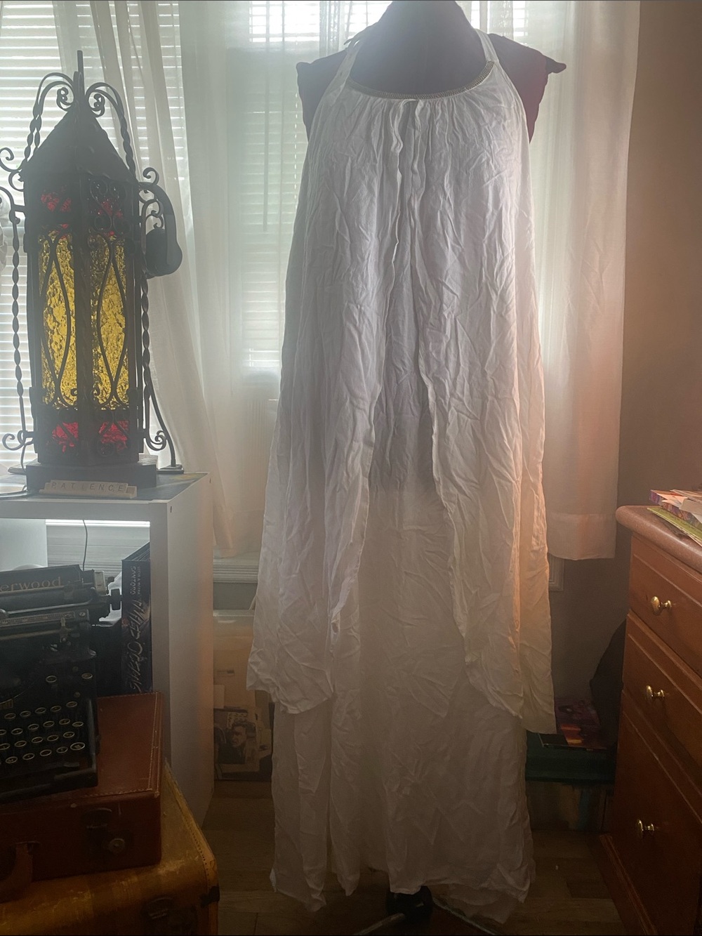 White Maxi Halter Dress